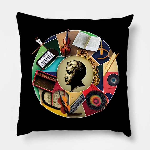 Celebrate Minds of All Kinds Pillow by Kamran Sharjeel