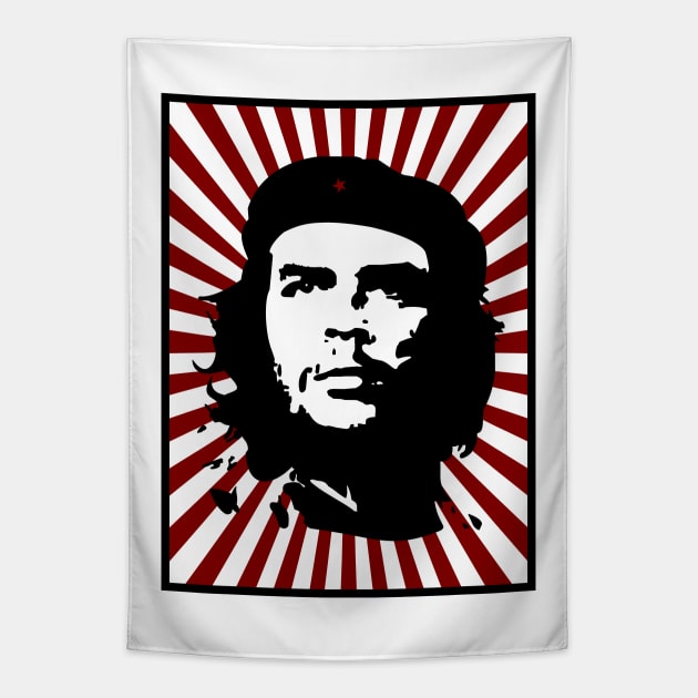 Che Series: Che Guevara with Radiant Background Tapestry by Jarecrow 