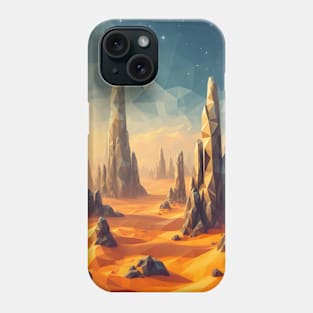 Low Poly Rocky Desert Phone Case