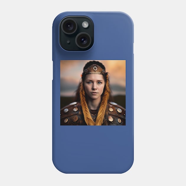 Viking Shield Maiden Phone Case by Grassroots Green