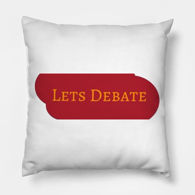 Let's Debate Pillow by Drink Store 