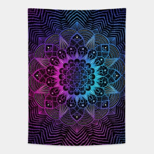 Purple blue mandala Tapestry