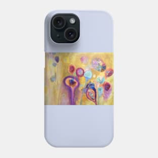 Harmonic Variations in pink, gold and blue Phone Case