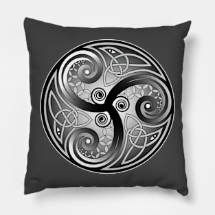 April Triskelion Gray Pillow