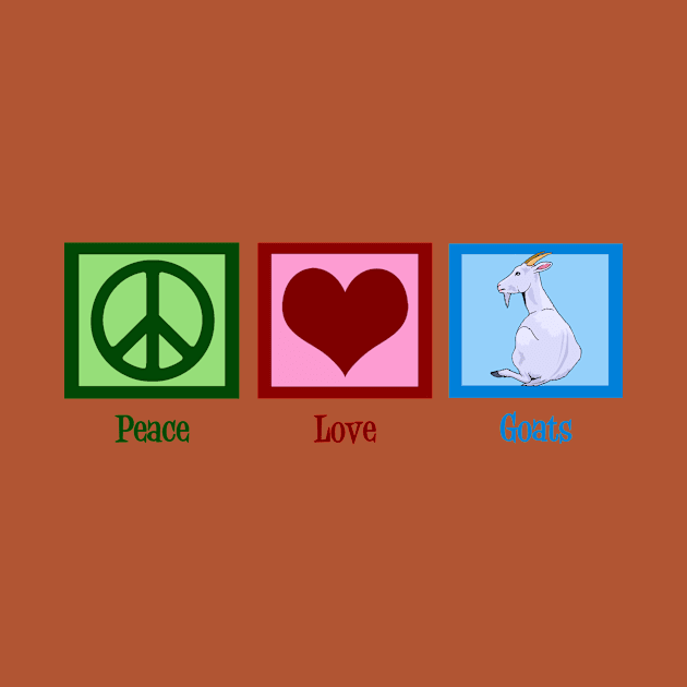 Cute Peace Love Goats by epiclovedesigns