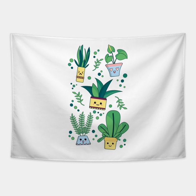 Collection of Cute Plants #1 Tapestry by lightsonfire