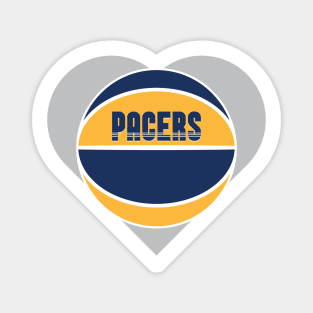 Heart Shaped Indiana Pacers Basketball Magnet