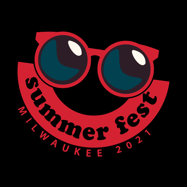 Summer Milwaukee Music Festival Smile Sunglasses 2021 by justiceberate