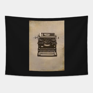 Monochrome black & white Vintage typewriter faded effect. Gift for writer. Tapestry