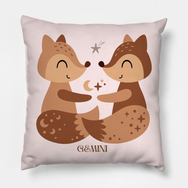 GEMINI Pillow by katalinaziz