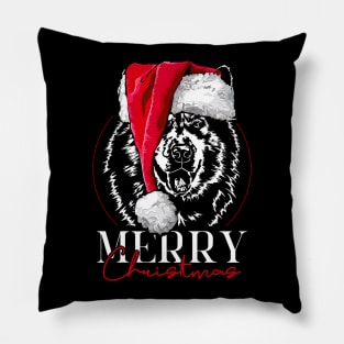 Funny Santa Alaskan Malamute Merry Christmas dog mom Pillow