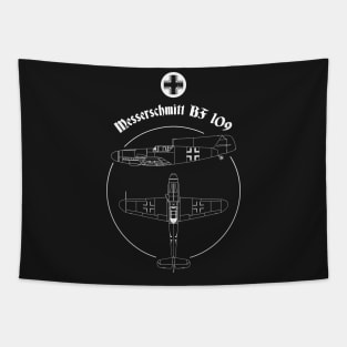 Messerschmitt BF 109 ME Warbird German Luftwaffe WW2 Shirt Tapestry