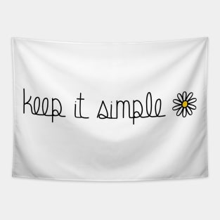 Keep It Simple Sunflower Quote Tapestry