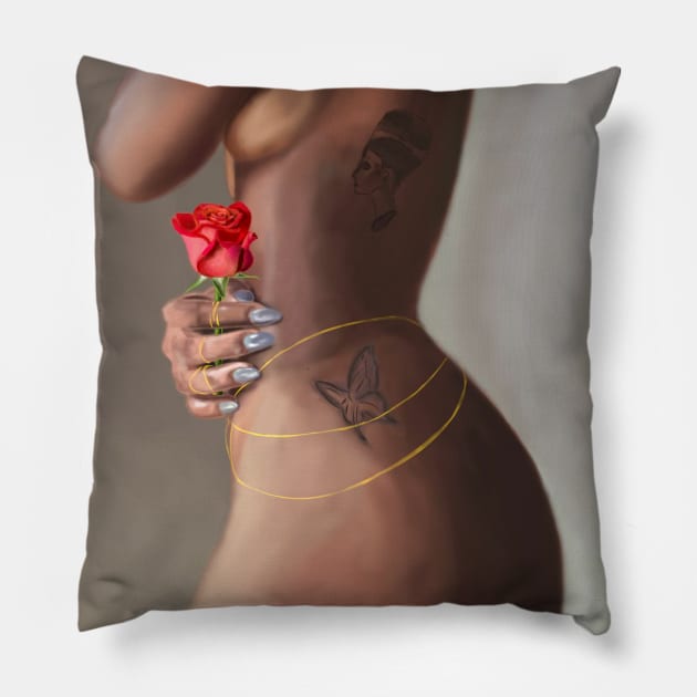 Melanin in full bloom Pillow by INUQO