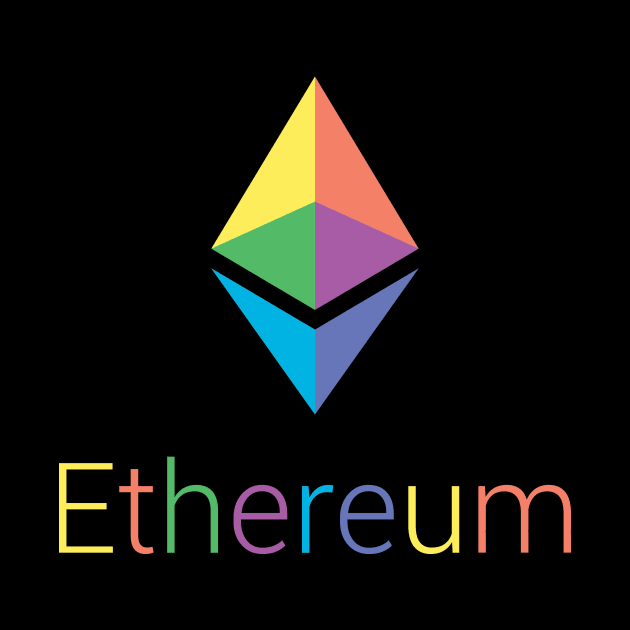 Ethereum Logo Rainbow, ETH Prism, Gift for Cryptocurrency Lover, Gift for Crypto Trader by FashionDesignz