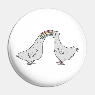 Rainbow chickens Pin