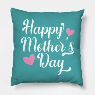 Simple and Elegant Happy Mother's Day Calligraphy Pillow