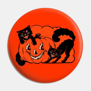 Two cats and a pumpkin Pin