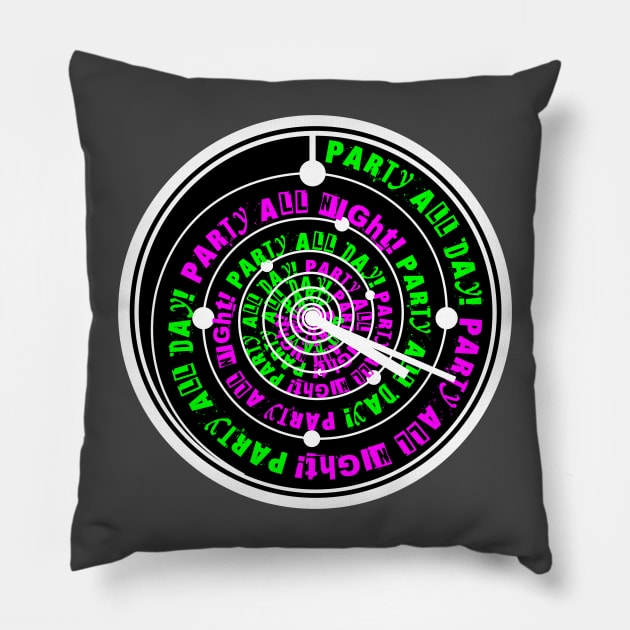 Party All Day Party All Night Pillow by blakescott1987@gmail.com