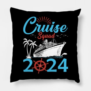 Cruise Squad 2024 Summer Vacation Matching Family Group Pillow