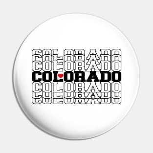 I Love CO Mirror Words Pin