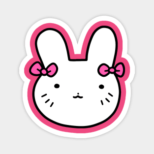 Bow Bunny Face Magnet