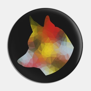 Polygon Wolf Pin