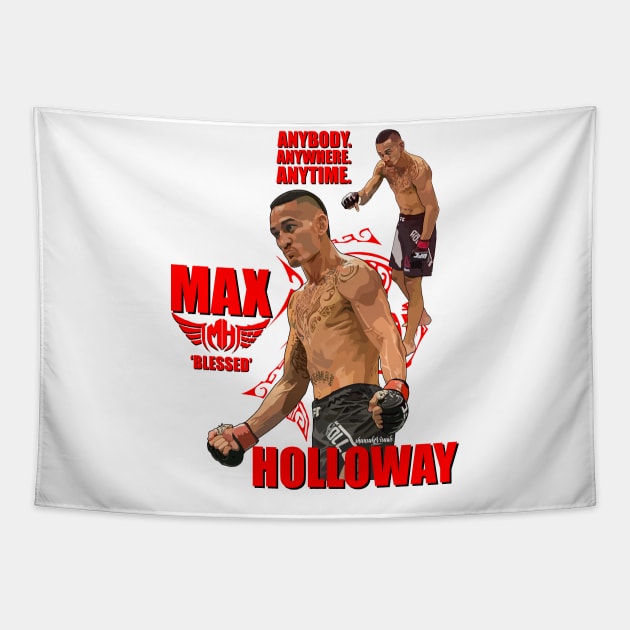 Max Holloway ufc artwork by shunsukevisuals Tapestry by Shunsuke