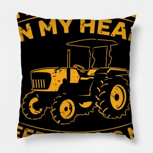 tractor, Funny Farmer Gifts, Grunge,tractor driver Pillow