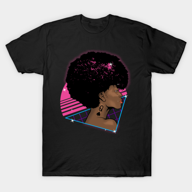 Retro Black Educated Afro Melanin Queen Gift - Black Queen - T-Shirt