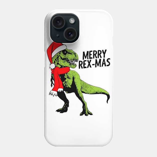 merry rex-mas Phone Case by crackdesign