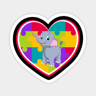 autism day Elephant Magnet