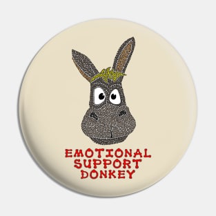 Emotional Support Donkey Pin