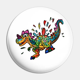 Dinosaur Rainbow Pin