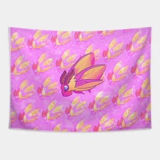 Rosy Maple Moth pattern Tapestry