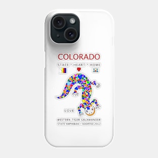 Colorado, Tiger Salamander, Valentines Day, Love, State, Heart, Home Phone Case