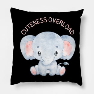 Cuteness overload cutest baby elephant for kids and babies Pillow