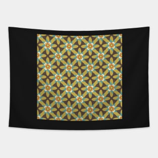 Retro Funky Summer - Orange and Brown Colour Palette Tapestry