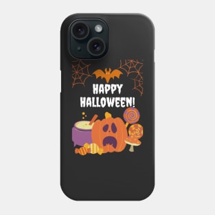 Vintage Pumpkin Scene Halloween Gift Phone Case