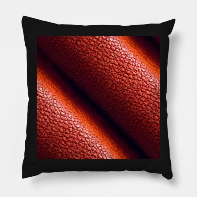 Brown Imitation leather stripes, natural and ecological leather print #22 Pillow by Endless-Designs