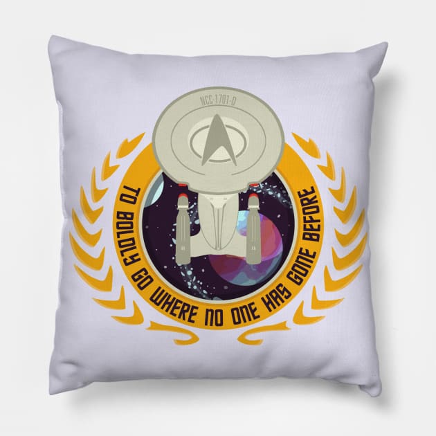 The Final Frontier Pillow by BadOdds