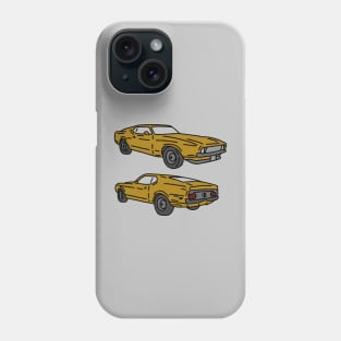 vintage retro muscle cars illustration Phone Case