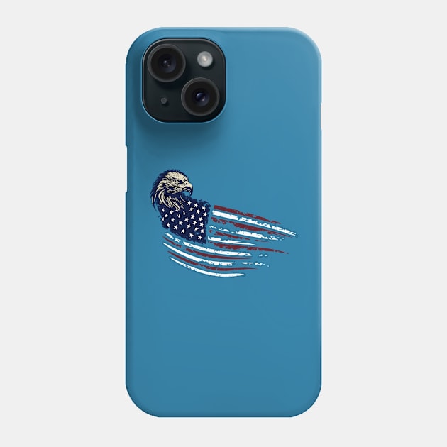 Eagle and American flag. Independence Day Phone Case by KOTYA