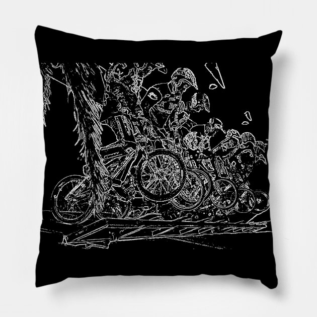 bmx Pillow by rickylabellevie