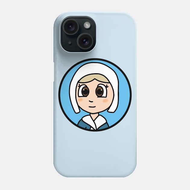 Patriot Portrait - Chibi Lydia Darragh (Large Print) Phone Case by Aeriskate