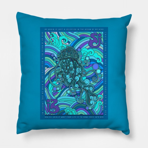 Jellyfish SCI The String Cheese Incident Tequila Pillow by Shayna