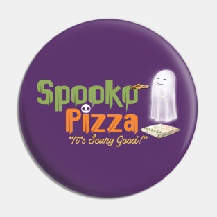 Spooko Pizza Wide Logo Pin