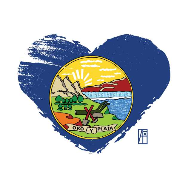U.S. State - I Love Montana - Montana Flag by ArtProjectShop