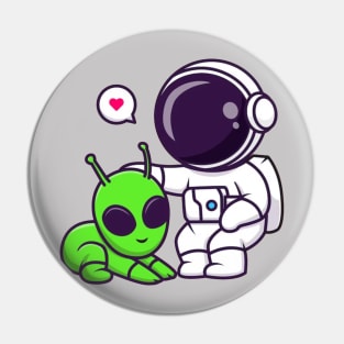 Astronaut and alien Pin