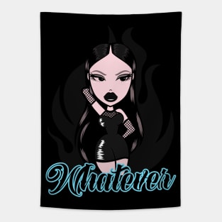 Whatever Girl Doll Black and Light Blue v10 Tapestry